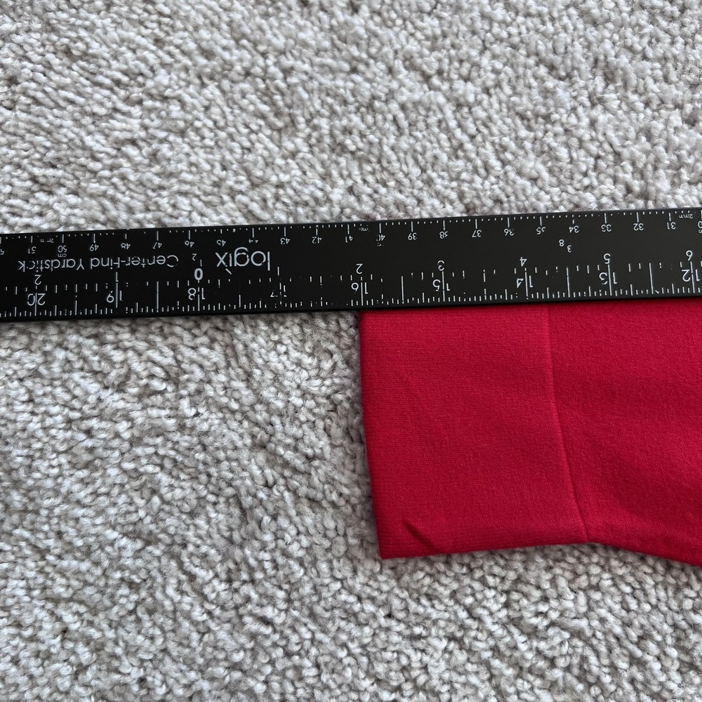 Serena Bute Fitted Cropped Cardigan Sweater Womens M Red Viscose Blend Knit - Picture 15 of 15